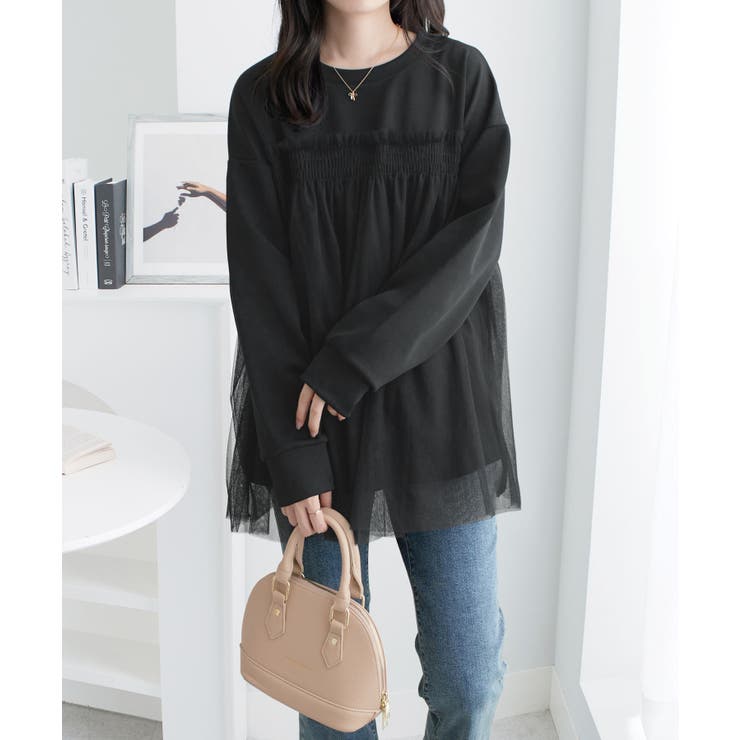 １枚着映えチュール重ねダンボールトップス | Viola e Viola | 詳細画像15 