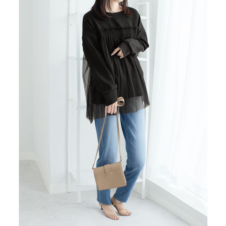 １枚着映えチュール重ねダンボールトップス | Viola e Viola | 詳細画像16 