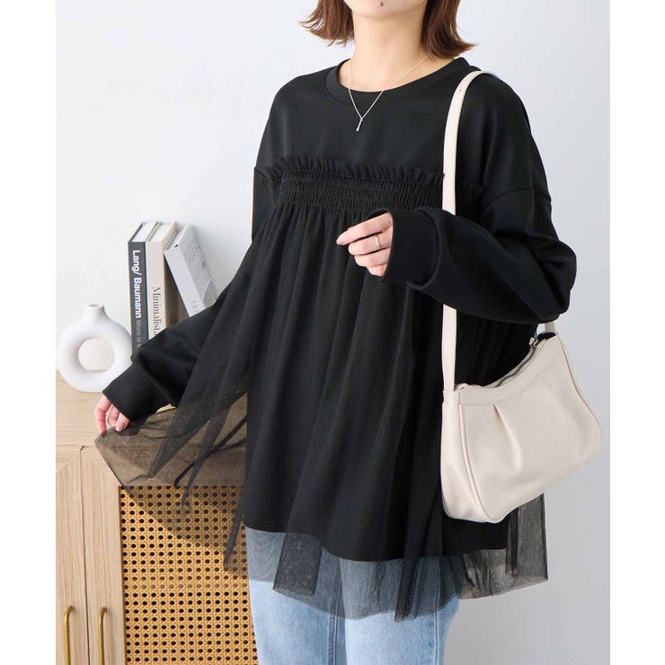 １枚着映えチュール重ねダンボールトップス | Viola e Viola | 詳細画像18 