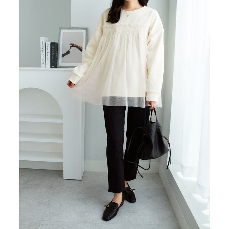 １枚着映えチュール重ねダンボールトップス | Viola e Viola | 詳細画像22 