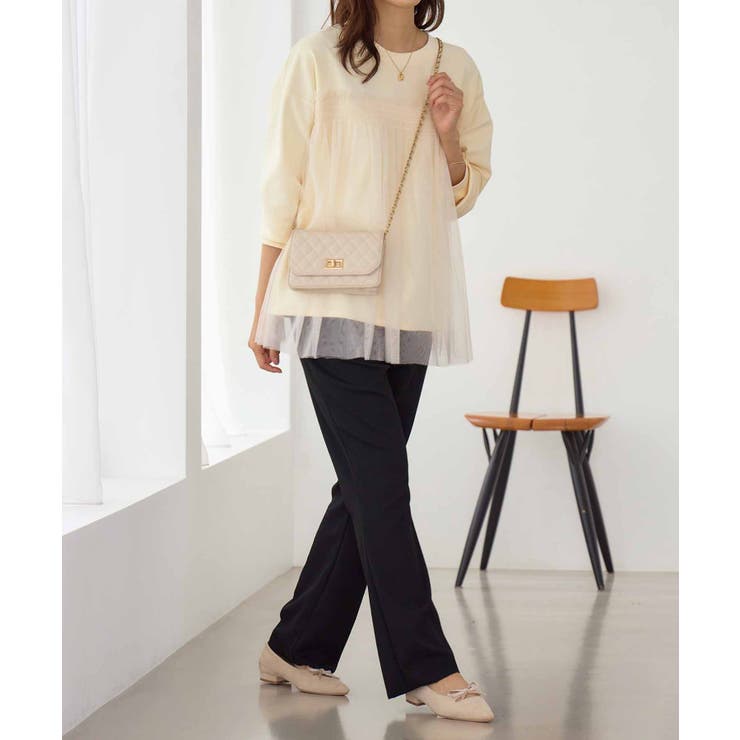 １枚着映えチュール重ねダンボールトップス | Viola e Viola | 詳細画像28 