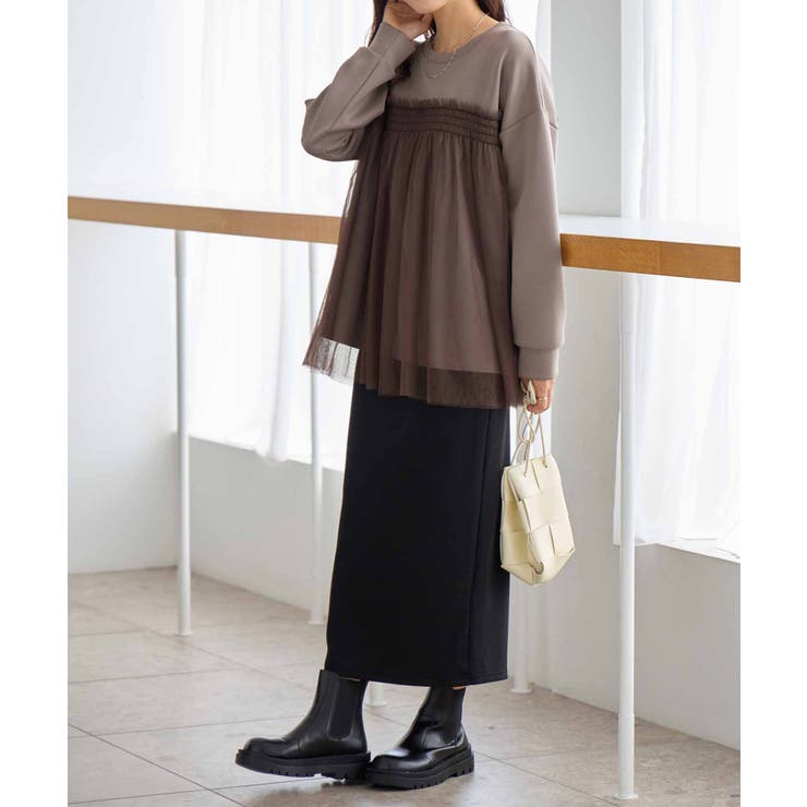 １枚着映えチュール重ねダンボールトップス | Viola e Viola | 詳細画像6 