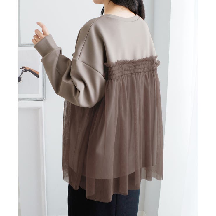 １枚着映えチュール重ねダンボールトップス | Viola e Viola | 詳細画像7 