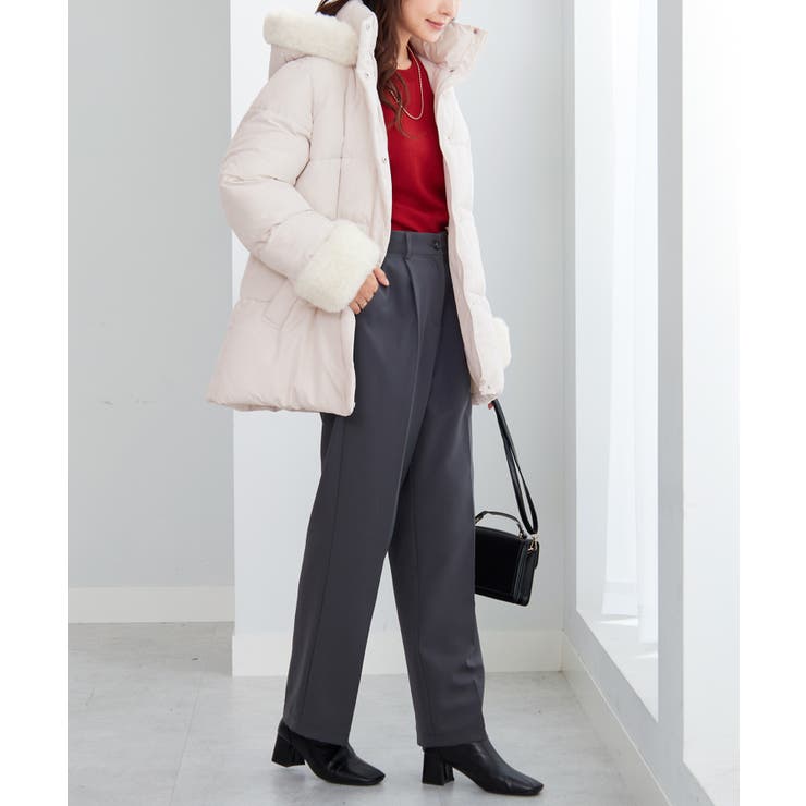 ファー付きミドル丈中綿コート | alotta | 詳細画像10 