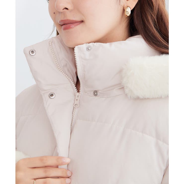 ファー付きミドル丈中綿コート | alotta | 詳細画像14 