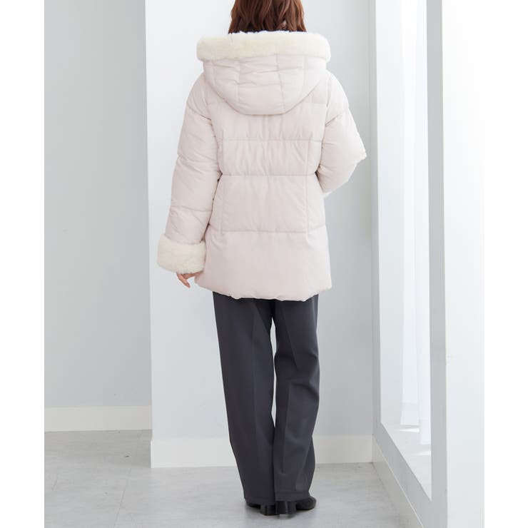 ファー付きミドル丈中綿コート | alotta | 詳細画像15 