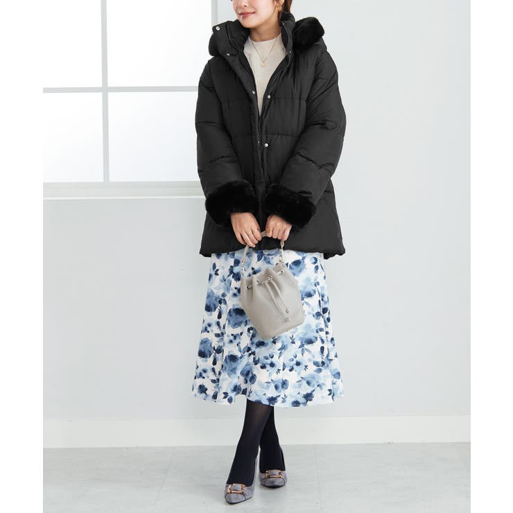 ファー付きミドル丈中綿コート | alotta | 詳細画像3 