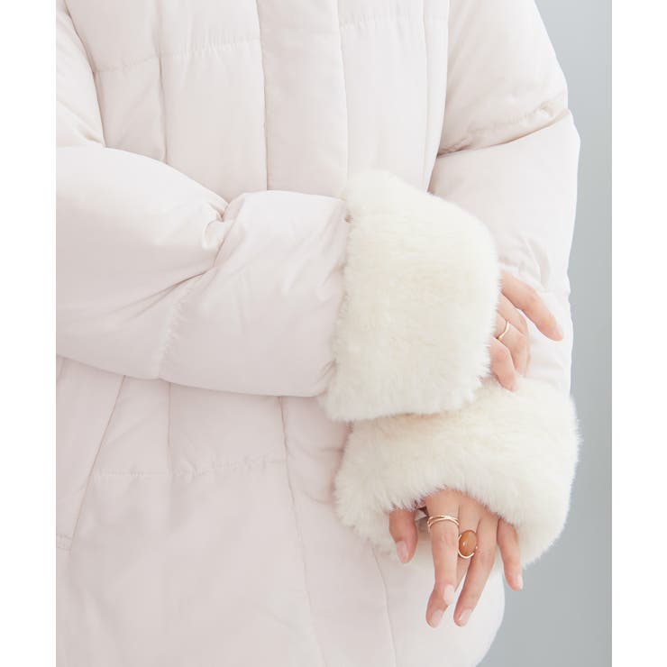 ファー付きミドル丈中綿コート | alotta | 詳細画像20 