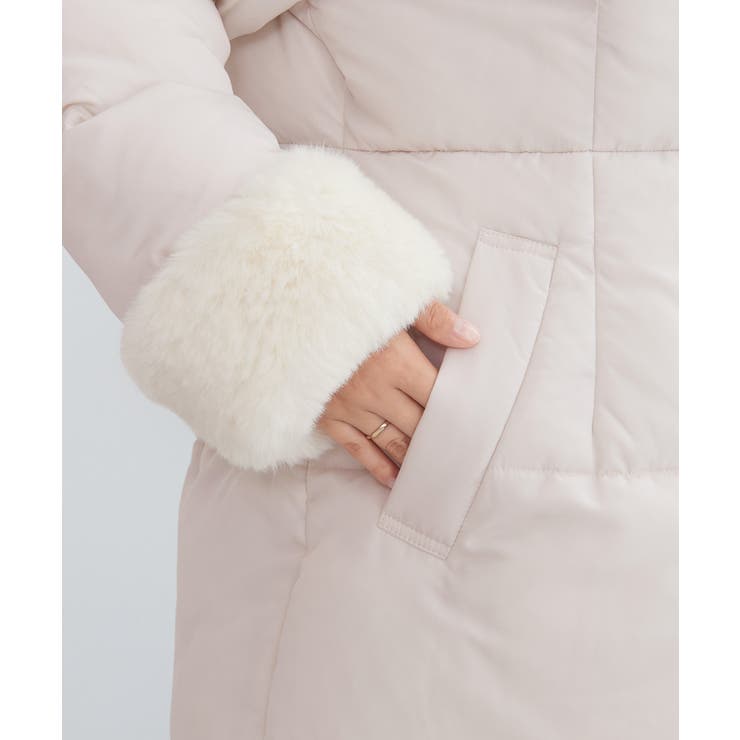 ファー付きミドル丈中綿コート | alotta | 詳細画像21 