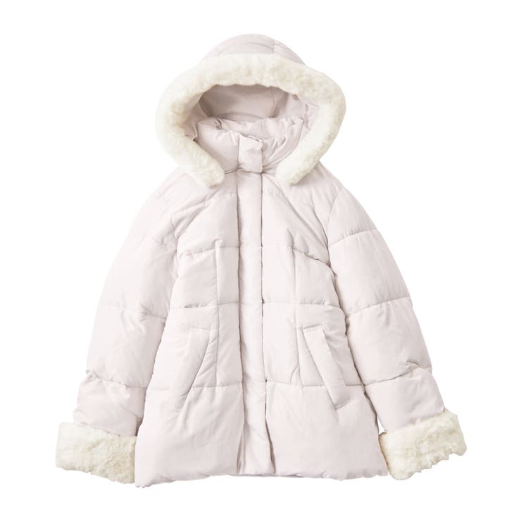 ファー付きミドル丈中綿コート | alotta | 詳細画像23 