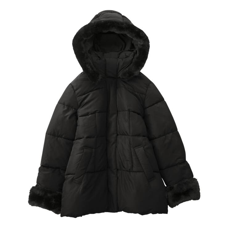 ファー付きミドル丈中綿コート | alotta | 詳細画像24 