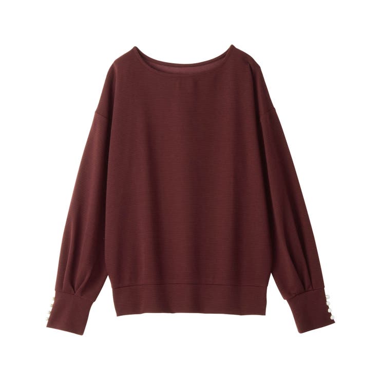 パール調ボタン柔らかカットソーゆるトップ | alotta | 詳細画像29 