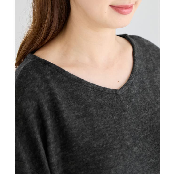 柔らかニットソー金ボタンゆるトップス | alotta | 詳細画像22 