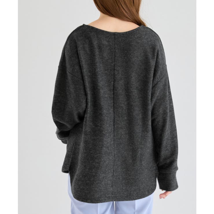 柔らかニットソー金ボタンゆるトップス | alotta | 詳細画像25 