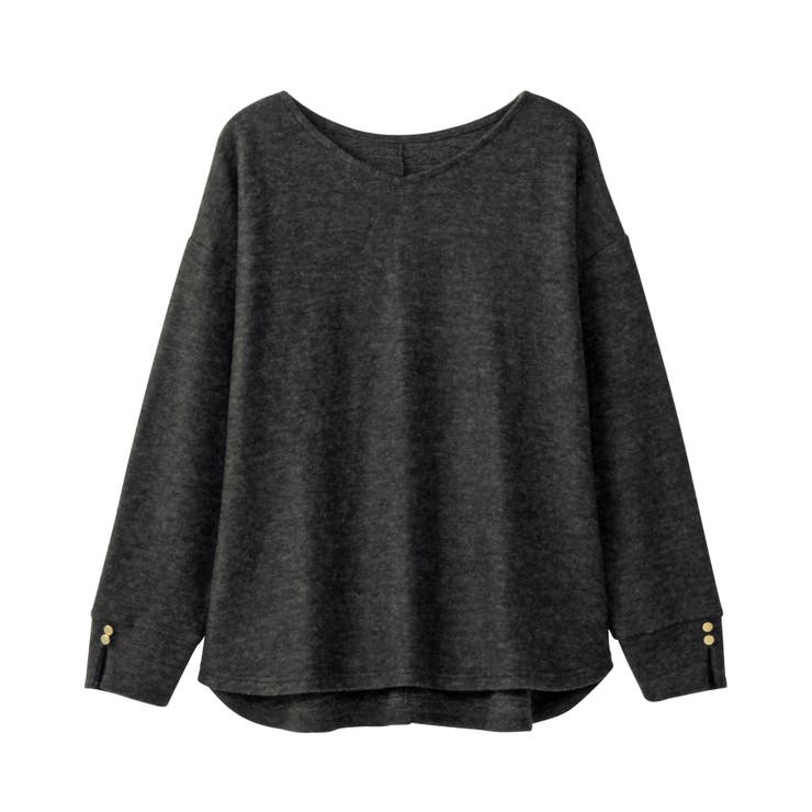 柔らかニットソー金ボタンゆるトップス | alotta | 詳細画像28 