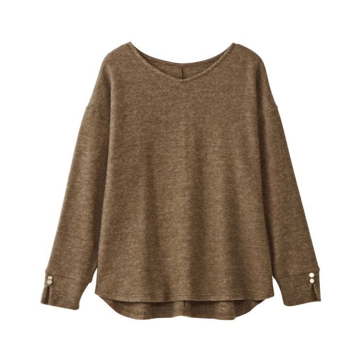 柔らかニットソー金ボタンゆるトップス | alotta | 詳細画像29 