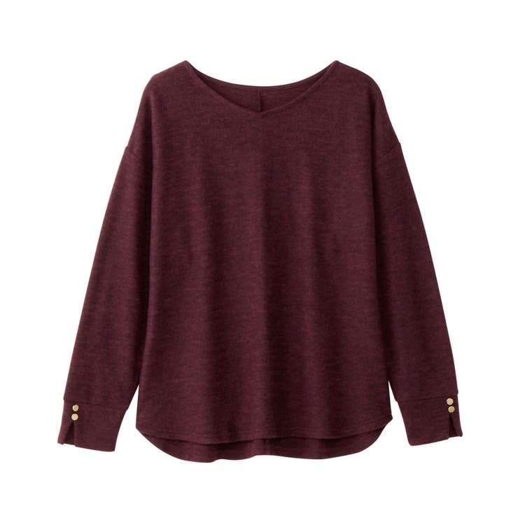 柔らかニットソー金ボタンゆるトップス | alotta | 詳細画像30 