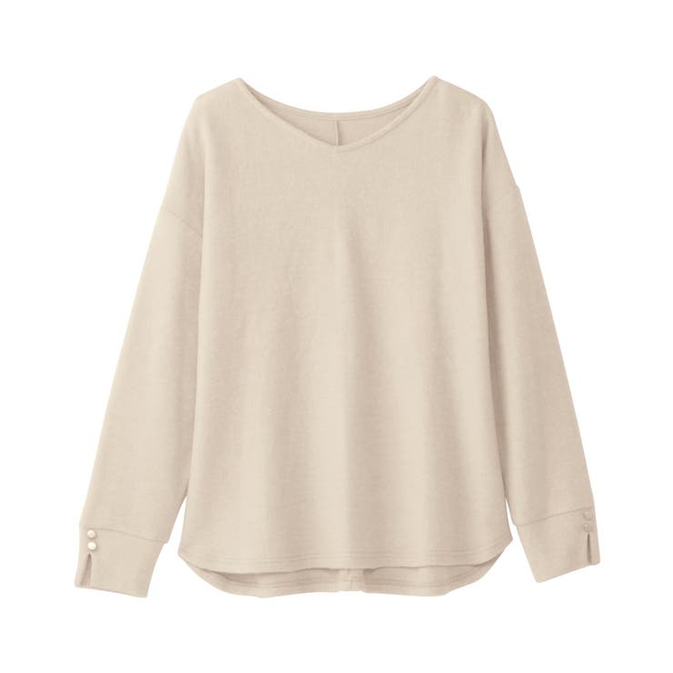 柔らかニットソー金ボタンゆるトップス | alotta | 詳細画像31 