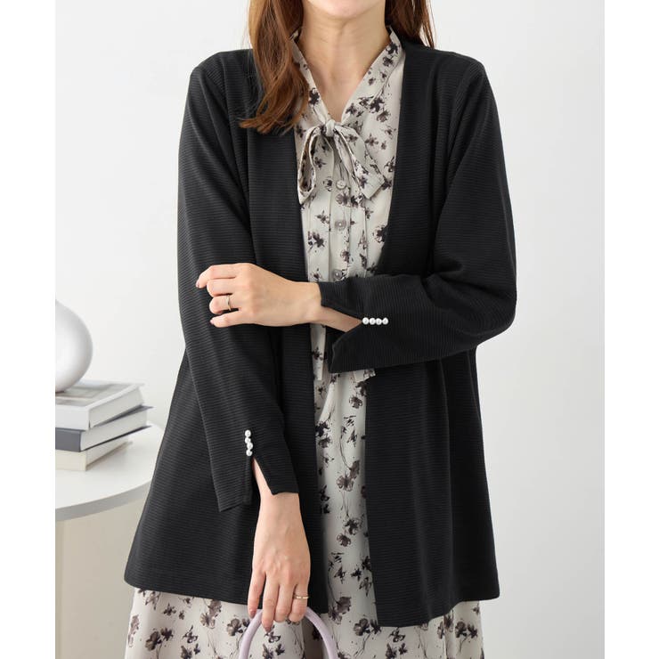 リップル素材着流しカーディガン | alotta | 詳細画像11 