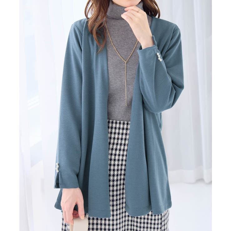 リップル素材着流しカーディガン | alotta | 詳細画像14 