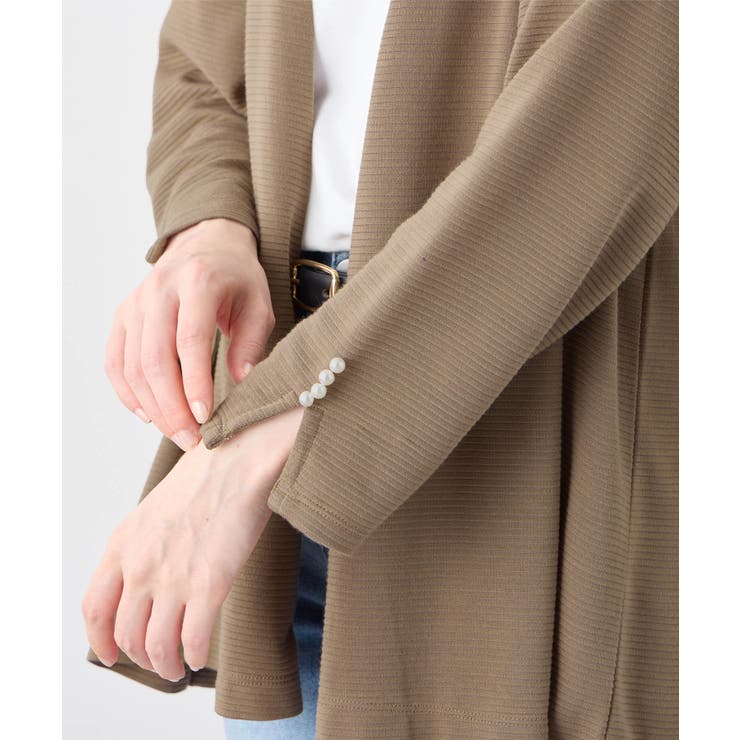 リップル素材着流しカーディガン | alotta | 詳細画像7 