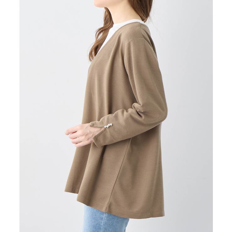 リップル素材着流しカーディガン | alotta | 詳細画像8 