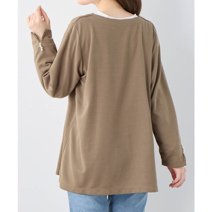 リップル素材着流しカーディガン | alotta | 詳細画像9 