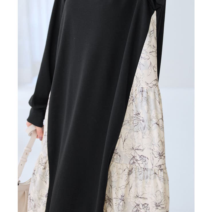 異素材切替チュニックワンピース | alotta | 詳細画像14 