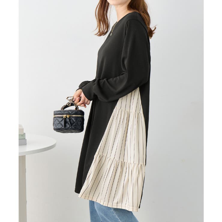 異素材切替チュニックワンピース | alotta | 詳細画像17 