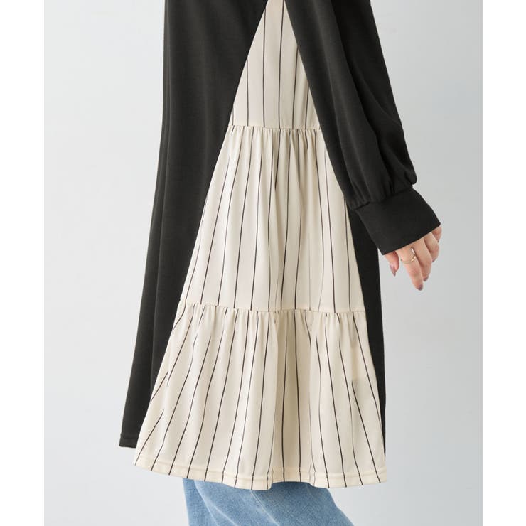 異素材切替チュニックワンピース | alotta | 詳細画像20 