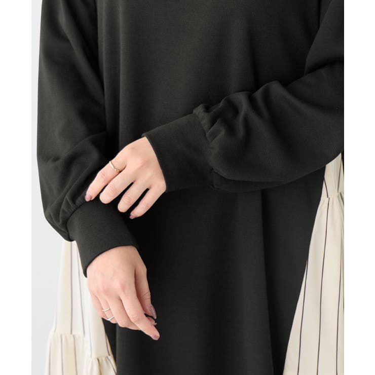 異素材切替チュニックワンピース | alotta | 詳細画像21 