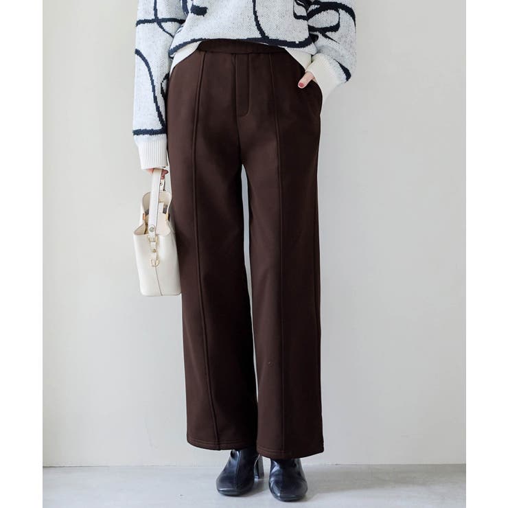 あったか裏起毛セミワイドパンツレギュラ | alotta | 詳細画像7 