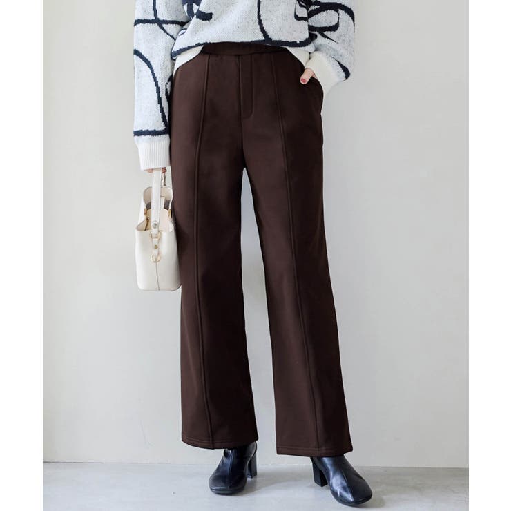 あったか裏起毛セミワイドパンツレギュラ | alotta | 詳細画像8 