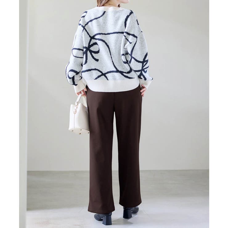 あったか裏起毛セミワイドパンツレギュラ | alotta | 詳細画像9 