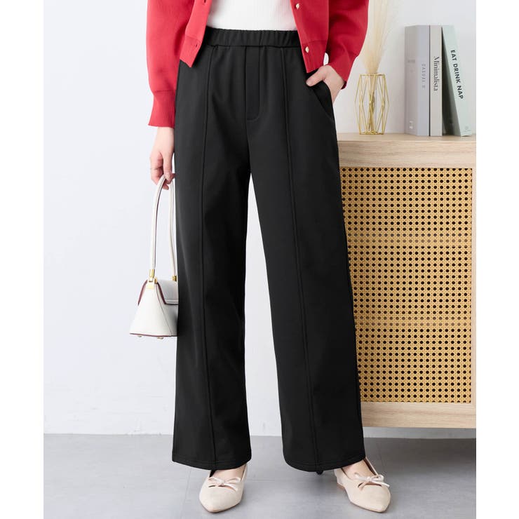 あったか裏起毛セミワイドパンツレギュラ | alotta | 詳細画像16 