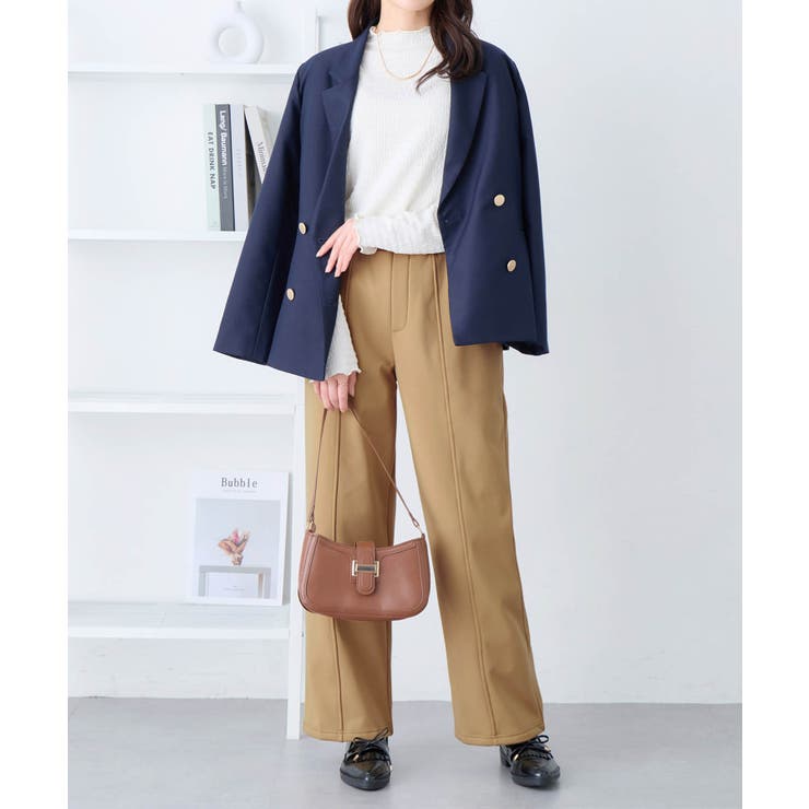 あったか裏起毛セミワイドパンツレギュラ | alotta | 詳細画像18 