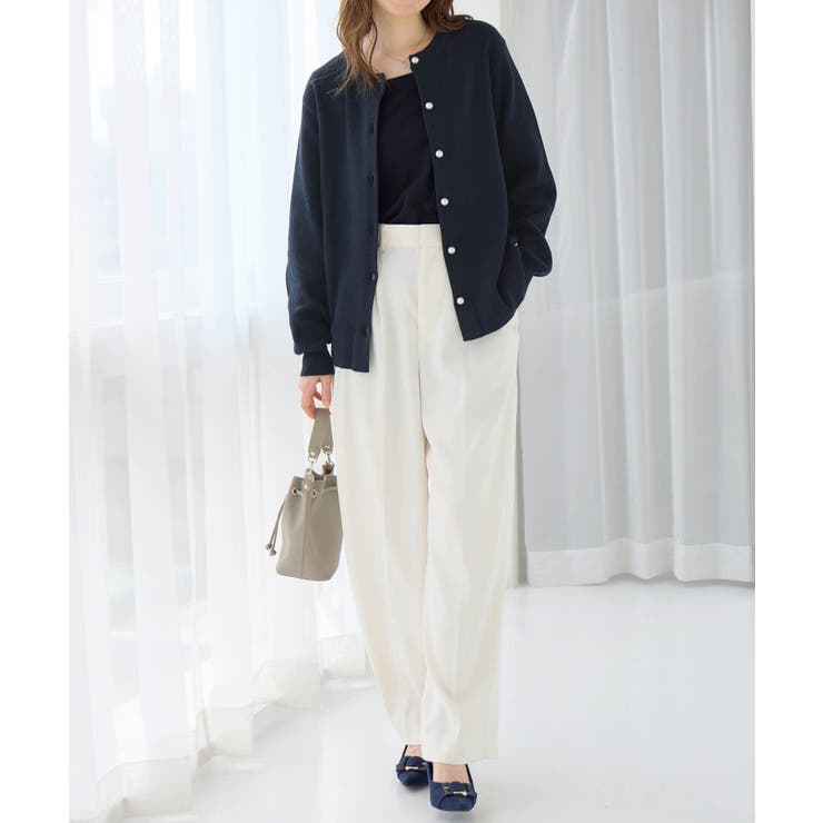 パールボタンニットカーディガン ミドル  | alotta | 詳細画像9 