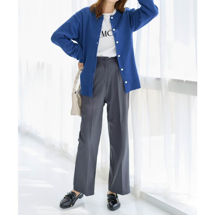 パールボタンニットカーディガン ミドル  | alotta | 詳細画像3 