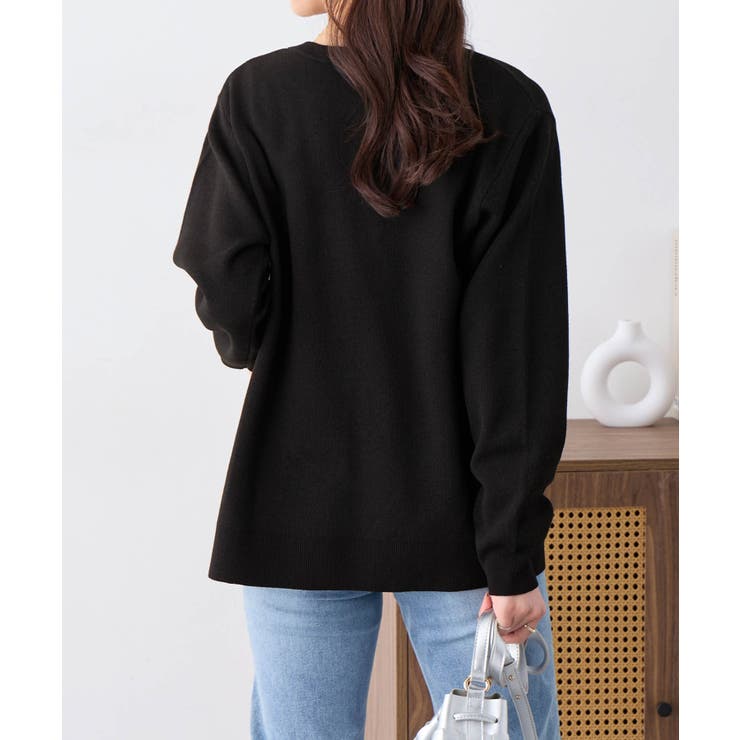 パールボタンニットカーディガン ミドル  | alotta | 詳細画像24 