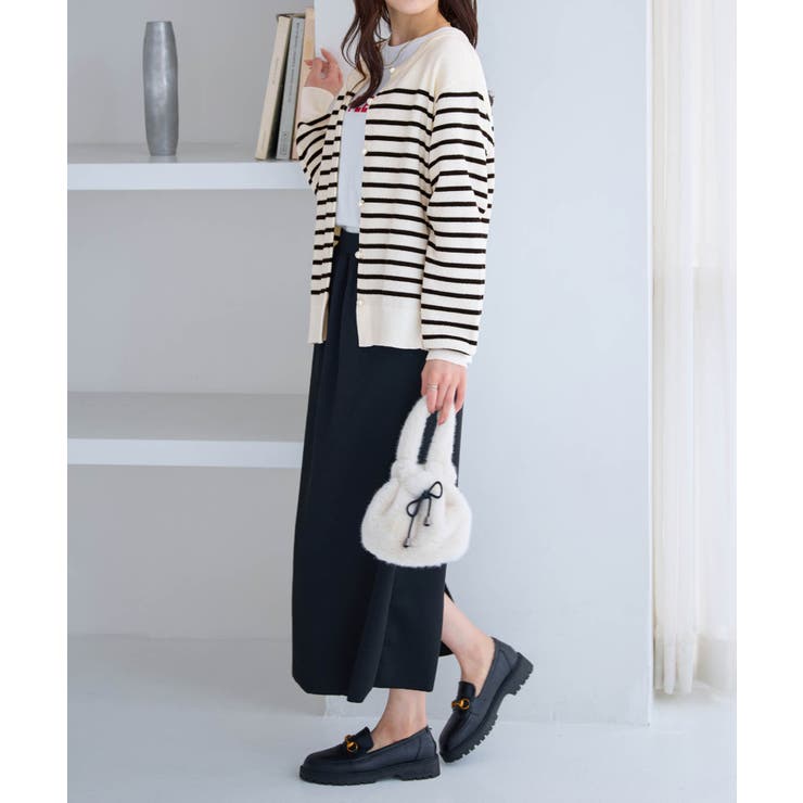 パールボタンニットカーディガン ミドル  | alotta | 詳細画像29 