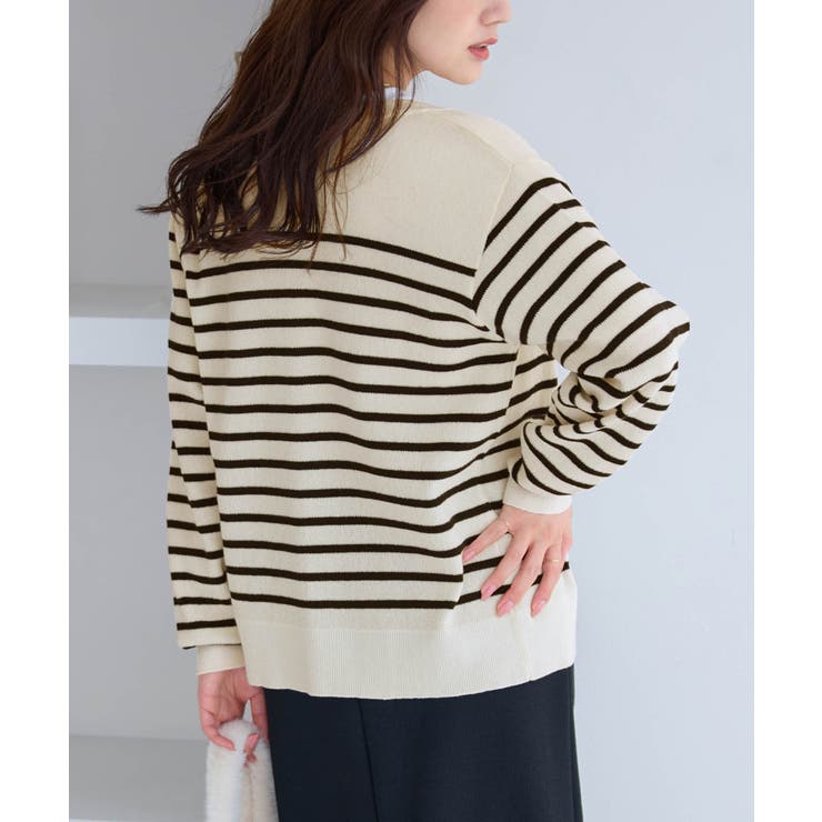 パールボタンニットカーディガン ミドル  | alotta | 詳細画像30 