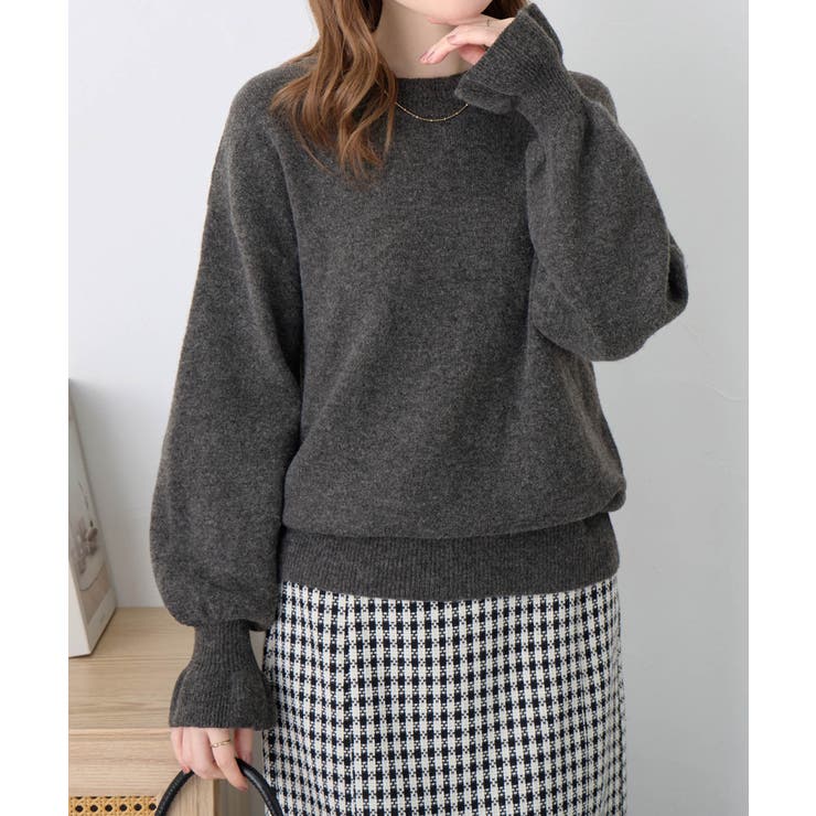 ふんわりタッチキャンディースリーブニット | alotta | 詳細画像10 