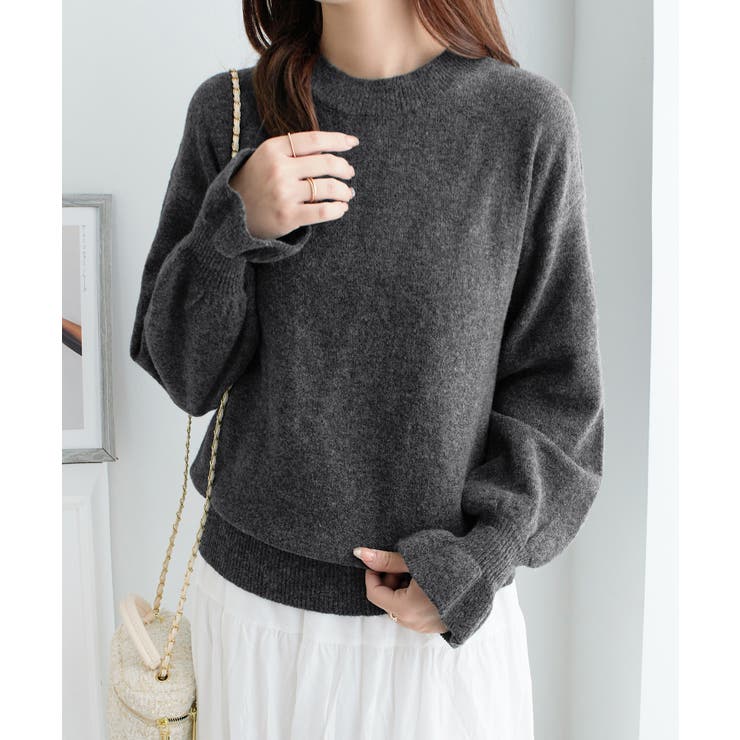 ふんわりタッチキャンディースリーブニット | alotta | 詳細画像7 