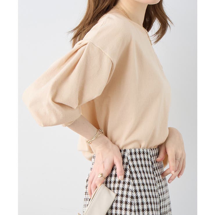 パフ袖ゆるニットトップス | alotta | 詳細画像14 