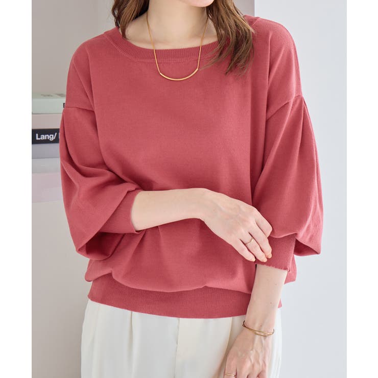 パフ袖ゆるニットトップス | alotta | 詳細画像18 