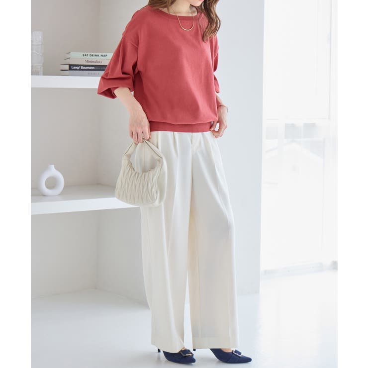 パフ袖ゆるニットトップス | alotta | 詳細画像20 