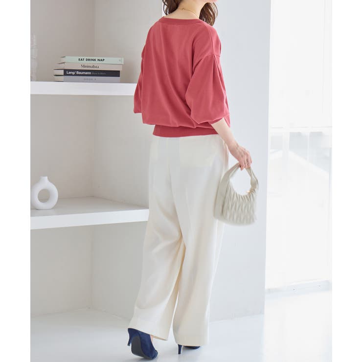 パフ袖ゆるニットトップス | alotta | 詳細画像21 