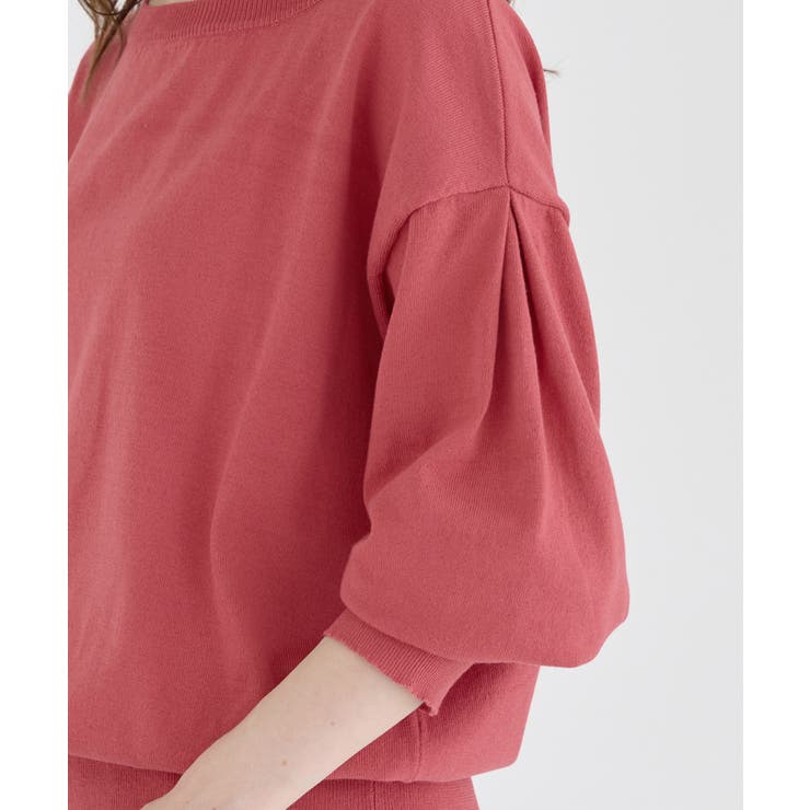 パフ袖ゆるニットトップス | alotta | 詳細画像23 