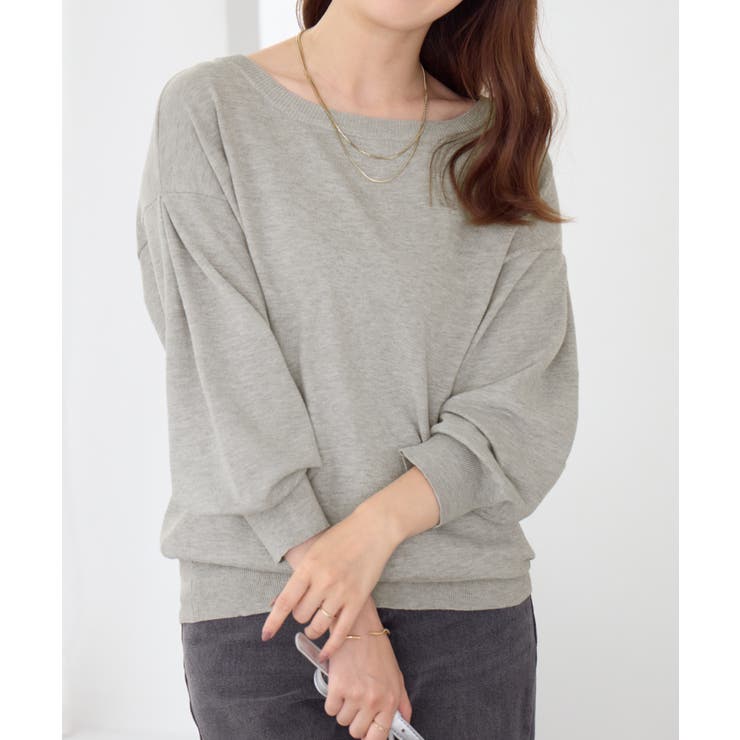 パフ袖ゆるニットトップス | alotta | 詳細画像26 