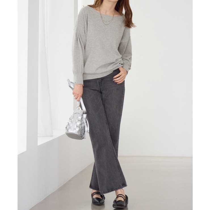 パフ袖ゆるニットトップス | alotta | 詳細画像28 